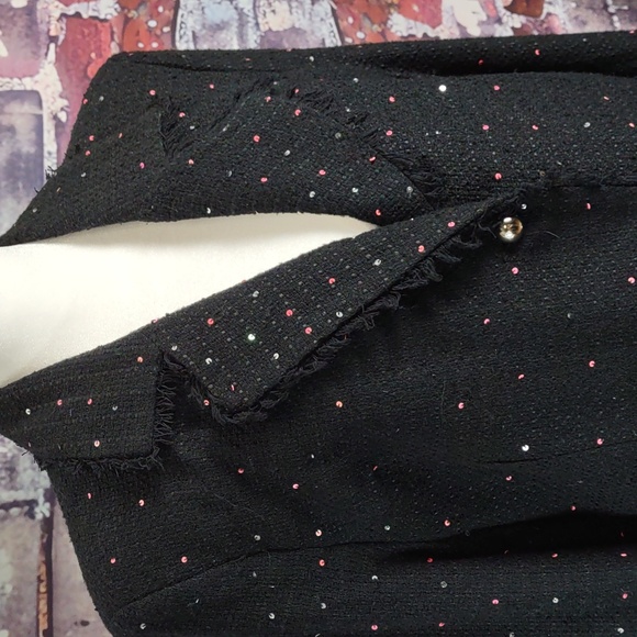 Silkland Nubby Raw Silk Jacket w/Sequin Accents - Picture 2 of 9